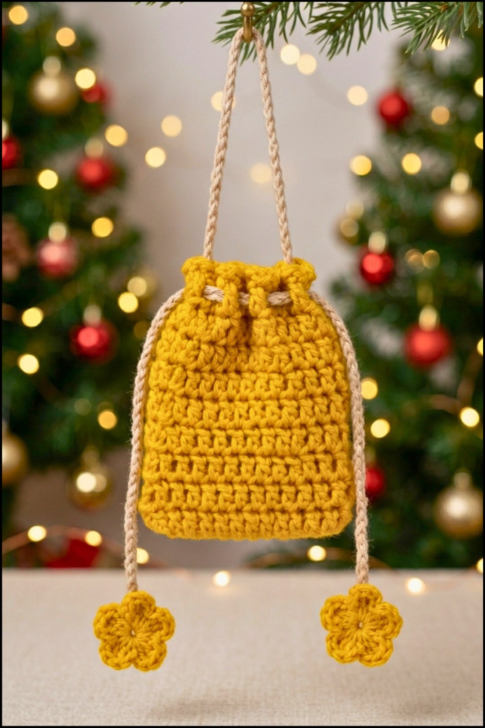 Crochet Drawstring Pouch Pattern 5