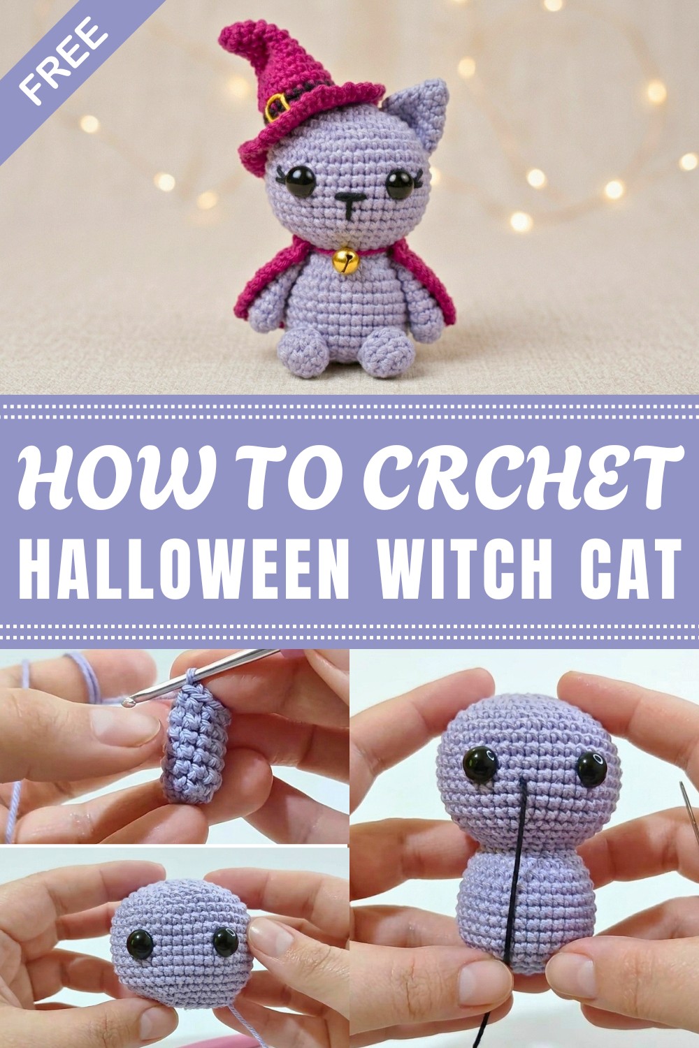Crochet Halloween Witch Cat Pattern