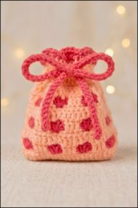 Crochet Heart Drawstring Bag Pattern 5