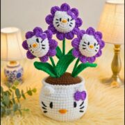 Crochet Hello Kitty Flower Pot Pattern 5