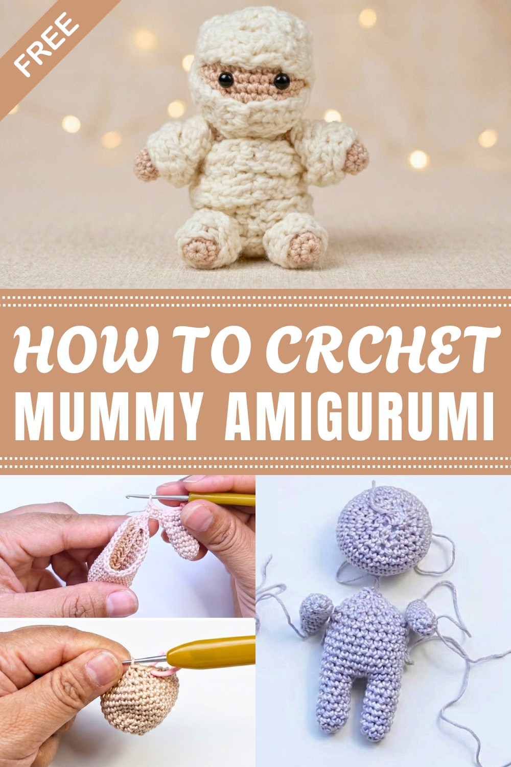 Crochet Mummy Amigurumi Pattern