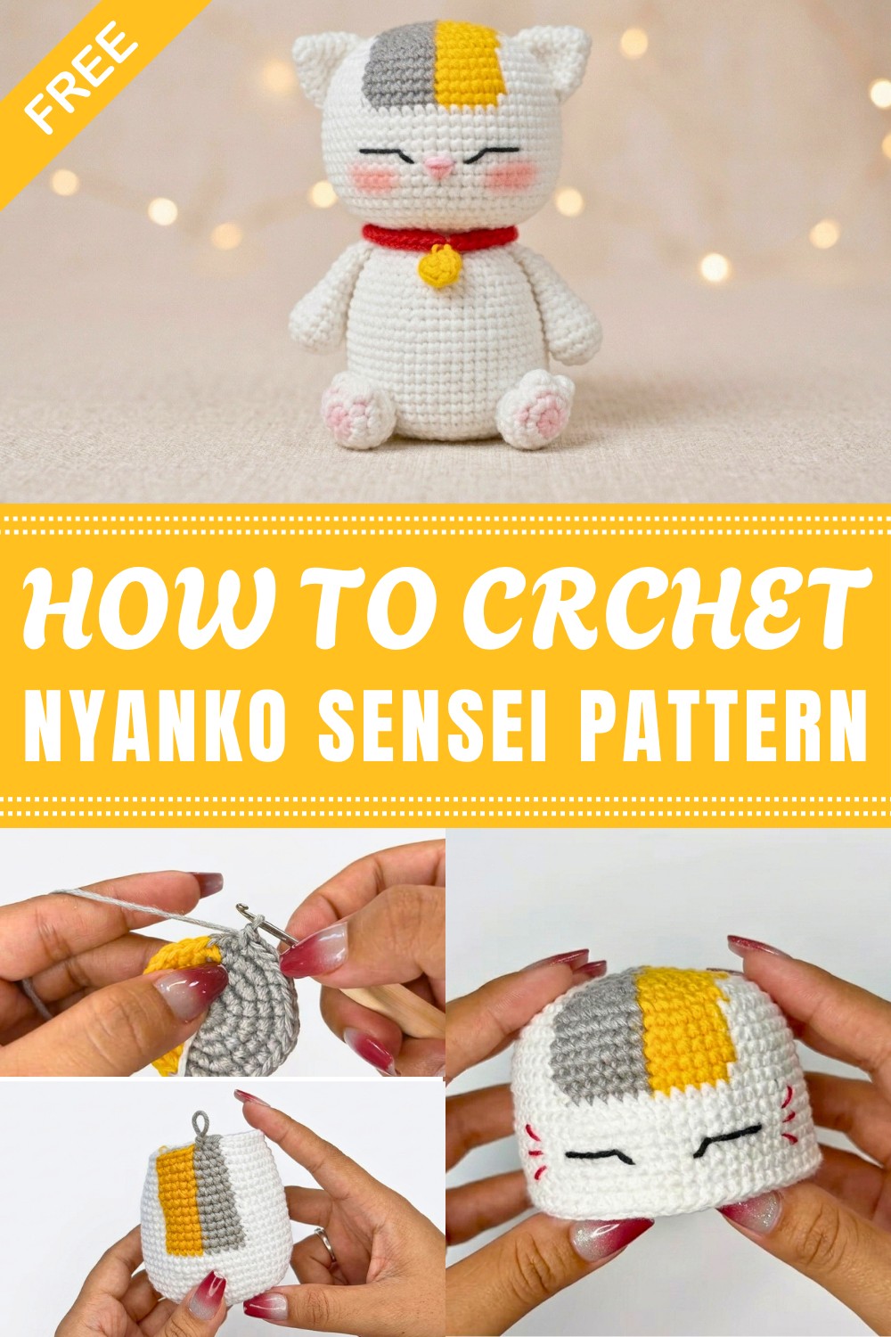 Crochet Nyanko Sensei Pattern