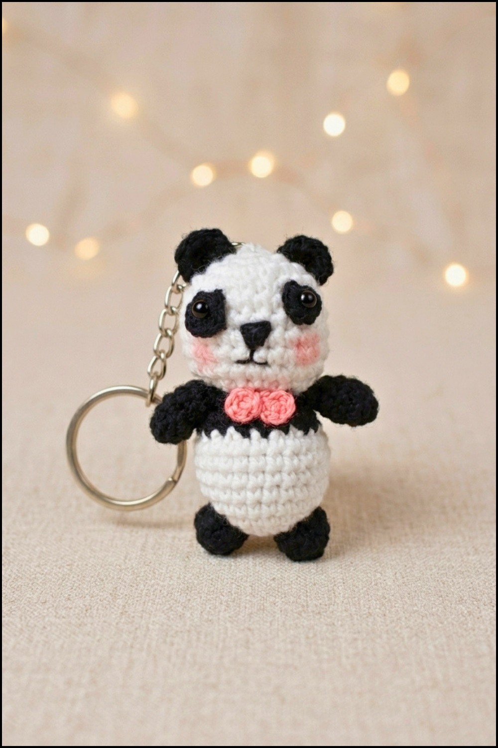 Crochet Panda Keychain Pattern 5