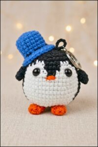 Crochet Penguin Keychain Pattern 5