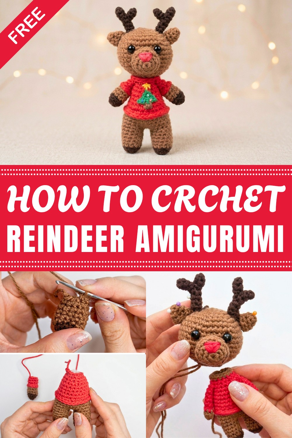 Crochet Reindeer Amigurumi Pattern