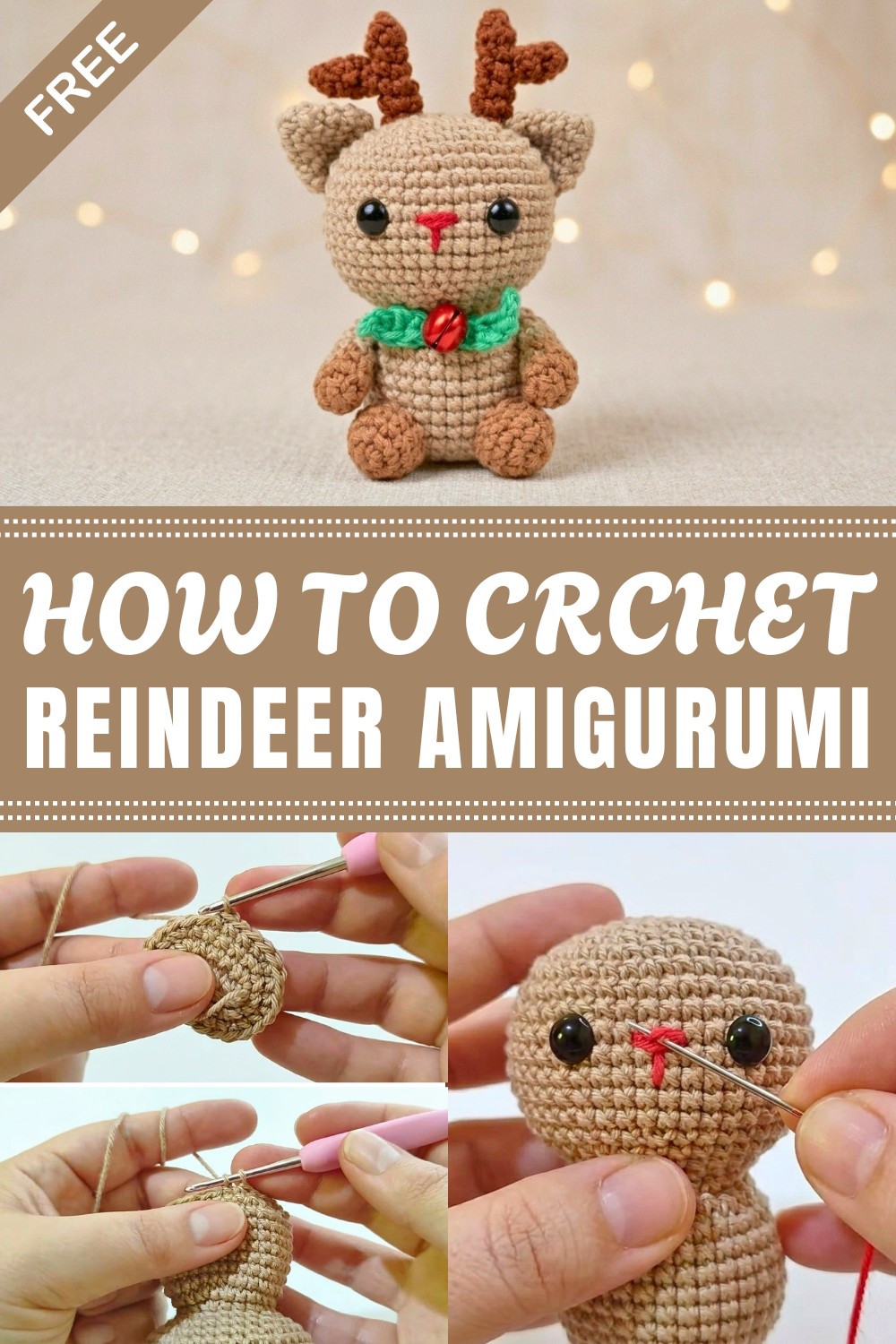 Crochet Reindeer Amigurumi Pattern