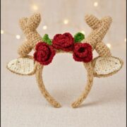 Crochet Reindeer Headband Pattern 5