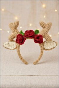 Crochet Reindeer Headband Pattern 5