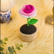 Crochet Rose Pot Pattern 5