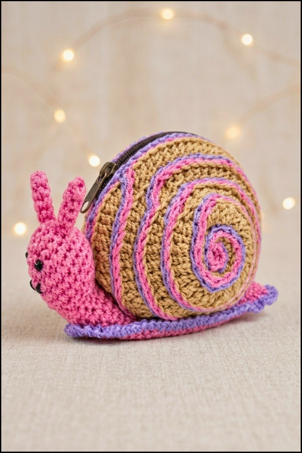 Crochet Snail Coin Purse Pattern 5