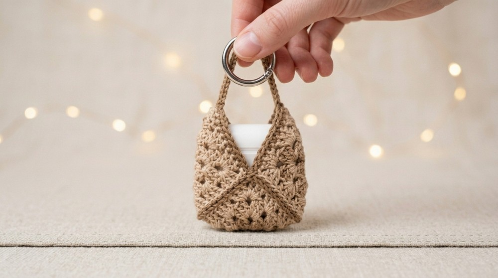 Crochet Square AirPods Bag Pattern 4