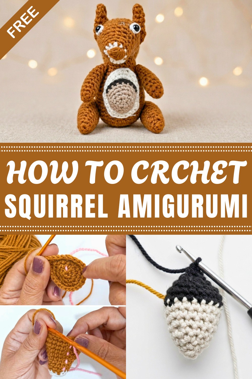 Crochet Squirrel Amigurumi Pattern