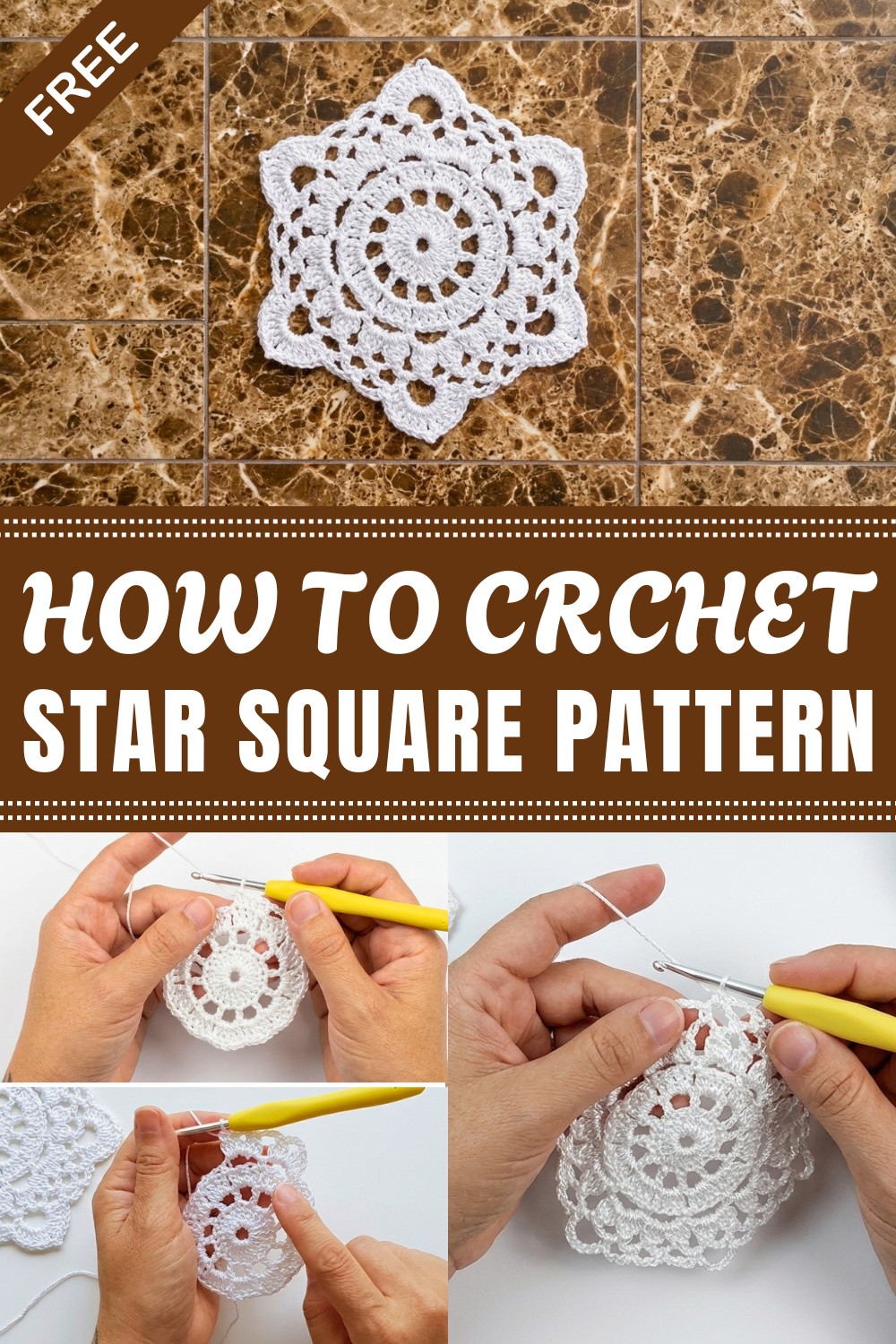 Crochet Star Square Pattern