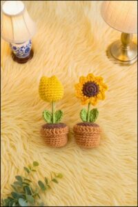 Crochet Sunflower And Tulip Pattern 5