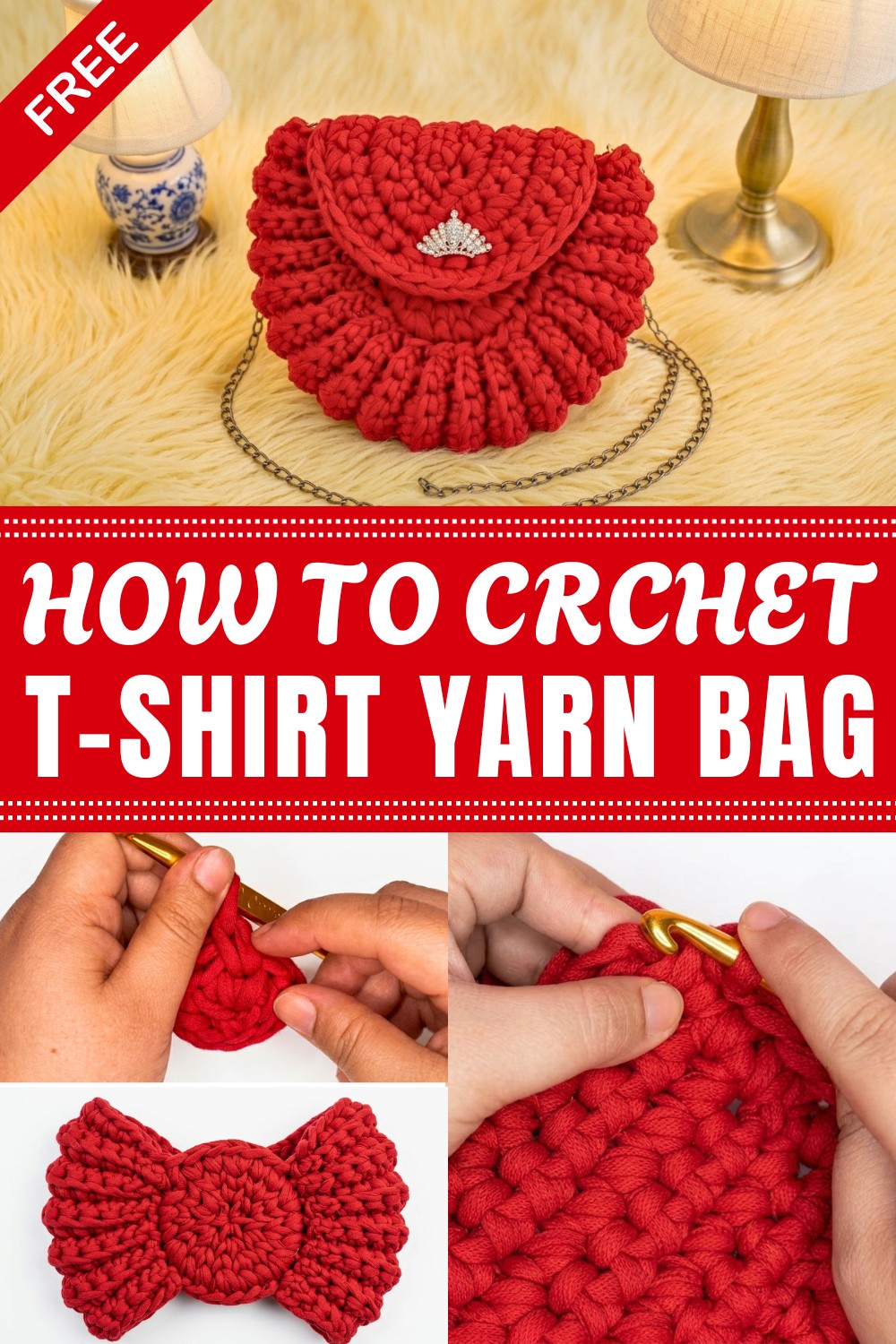 Crochet T-shirt Yarn Bag Pattern
