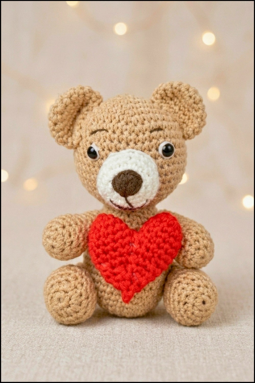 Crochet Teddy Bear Heart Pattern 5