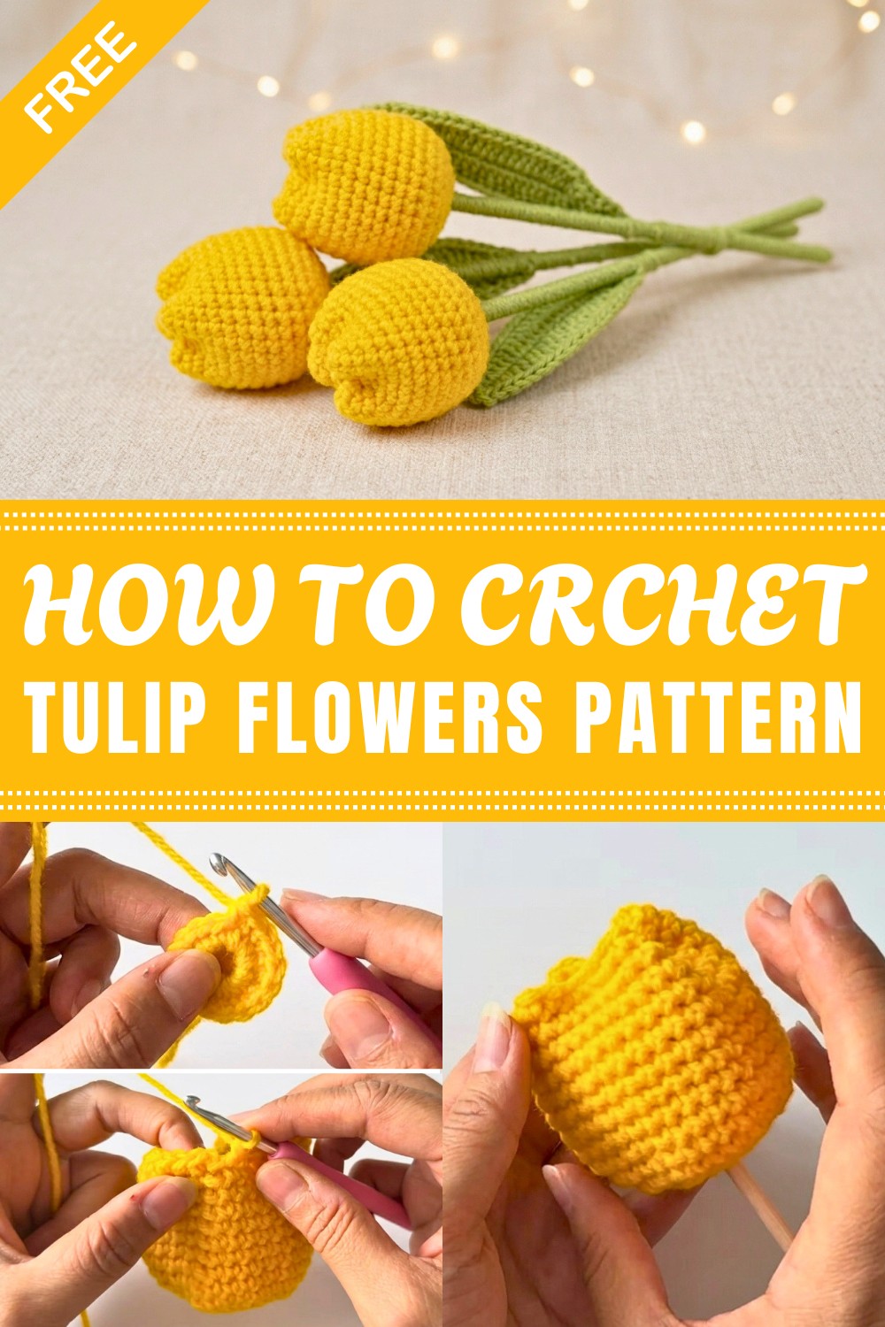 Crochet Tulip Flower Pattern