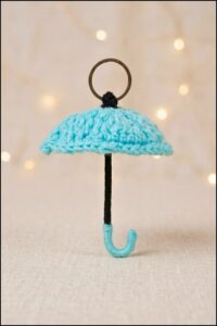 Crochet Umbrella Keychain Pattern 5