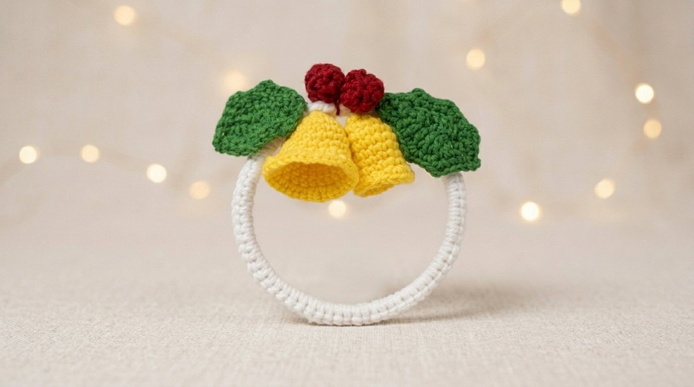 Crochet Wreath With Bells Pattern 4