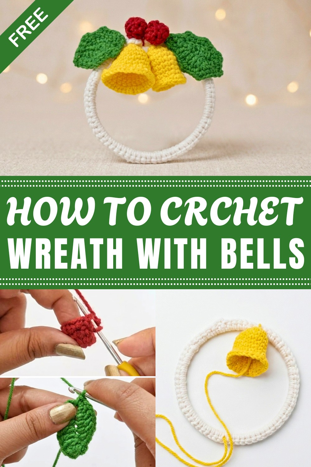 Crochet Wreath With Bells Pattern
