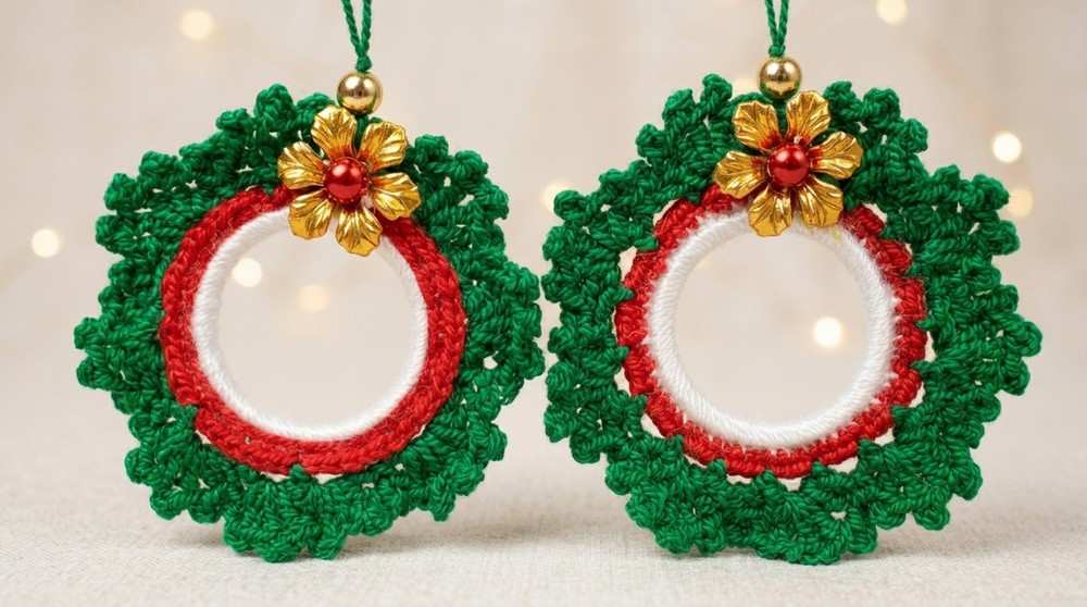 Crochet Christmas Wreath Pattern 4