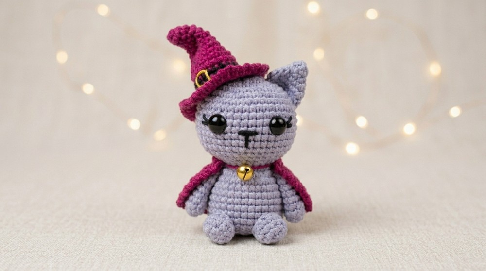 Crochet Halloween Witch Cat Pattern 4