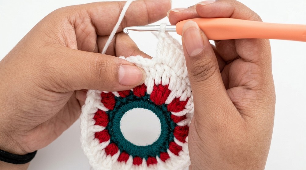 Crochet Christmas Wreath Pattern 3