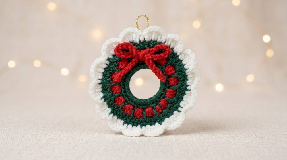 Crochet Christmas Wreath Pattern 4