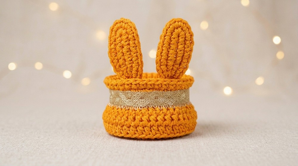 Crochet Bunny Basket Pattern 4