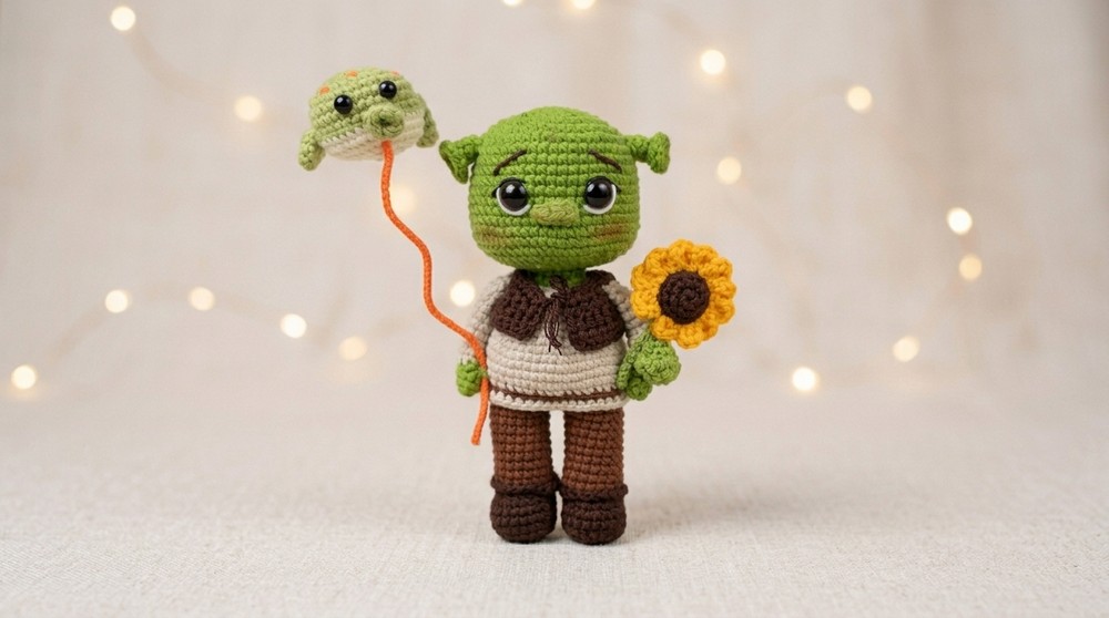 Crochet Shrek With Frog Balloon Pattern 4